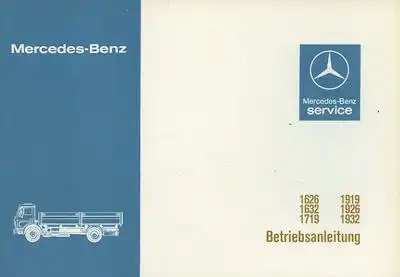 Mercedes-Benz 1626-1932 Bedienungsanleitung 2.1980
