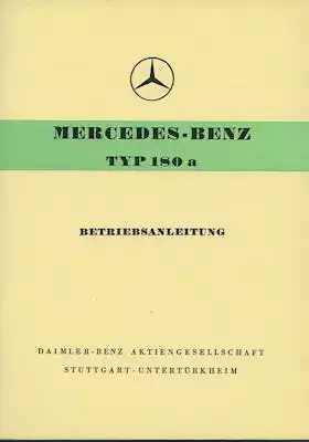 Mercedes-Benz 180a Bedienungsanleitung 11.1958