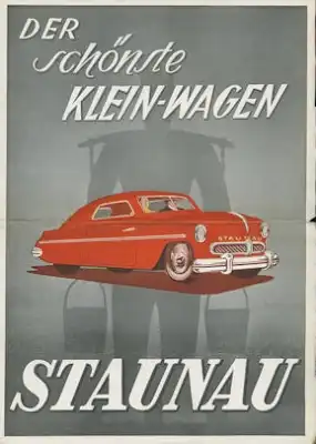 Staunau Klein-Wagen Prospekt 1950er Jahre