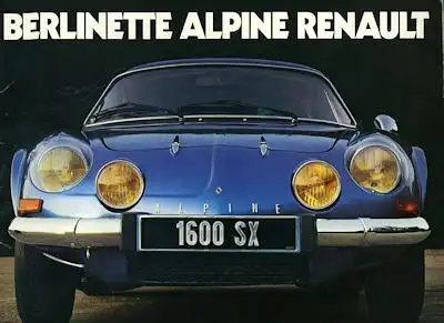 Renault Alpine A 110 Berlinette Prospekt ca. 1973