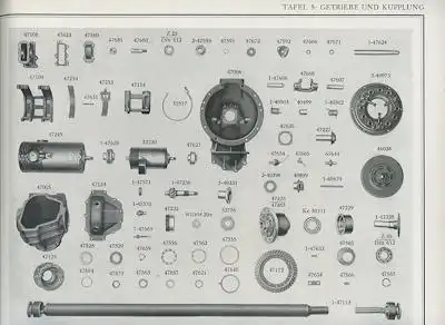 Horch Typ 801 Ersatzteilliste 1930er Jahre