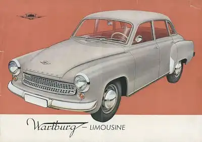 Wartburg 311 Limousine Prospekt ca. 1960