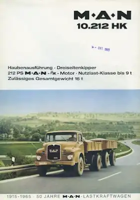 MAN Typ 10.212 HK Prospekt 1960er Jahre