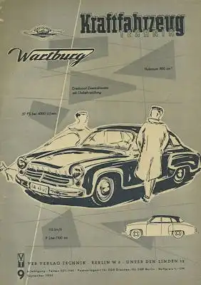 Kraftfahrzeugtechnik (KFT) 1956 Heft 9