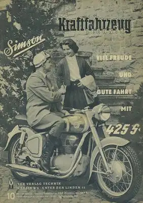 Kraftfahrzeugtechnik (KFT) 1956 Heft 10