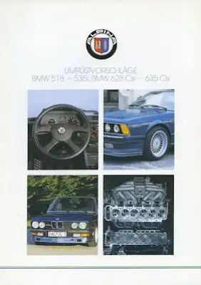 BMW 518-535i 628-635 CSi Alpina Prospekt 9.1987