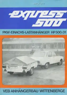 Pkw-Einachs-Anhänger Express 500 Prospekt 1976