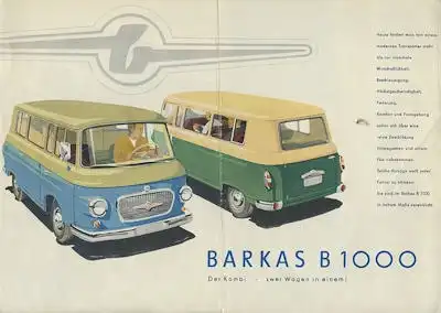 Barkas B 1000 Programm 1964