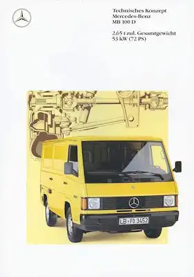 Mercedes-Benz MB 100 D Prospekt 10.1989
