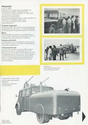 Mercedes-Benz / Meyer-Hagen Wasserwerfer WW 50 Prospekt ca. 1970