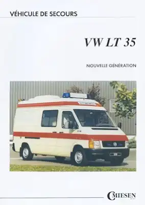 VW Miesen LT 35 Rettungswagen Prospekt 1990er Jahre