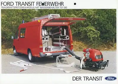 Ford Transit Feuerwehr Tragkraftspritzenfahrzeug TSW Prospekt 4.1988