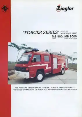 Mercedes-Benz / Ziegler Feuerwehrfahrzeug Prospekt 1990er Jahre