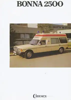 Mercedes-Benz Miesen Krankentransportwagen Bonna 2500 Prospekt 10.1981