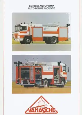 Vanassche Feuerwehrfahrzeuge Prospekt 1990er Jahre