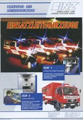 Binz Feuerwehrfahrzeuge Prospekt 1990er Jahre