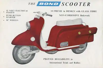 Bond 150 / 200 Motorroller Prospekt ca. 1960