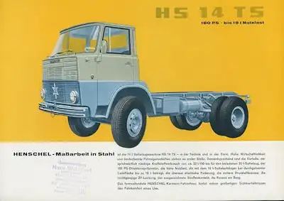 Henschel HS 14 TS Prospekt ca. 1965