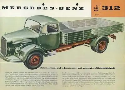 Mercedes-Benz L LK LS 312 Prospekt ca. 1959