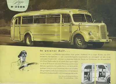 Mercedes-Benz O-3500 / O-6600 H Prospekt ca. 1951