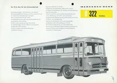 Mercedes-Benz O 322 Stadtbus Prospekt 1960