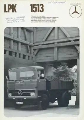 Mercedes-Benz LPK 1513 Prospekt 6.1973