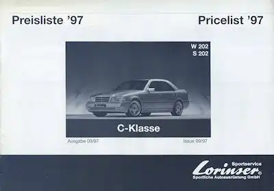 Mercedes-Benz Lorinser C-Klasse W 202 Preisliste 1997