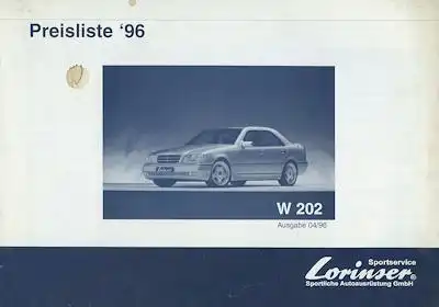 Mercedes-Benz Lorinser C-Klasse W 202 Preisliste 1996
