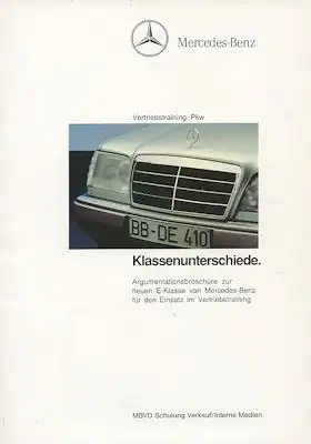 Mercedes-Benz E Klasse Argumentationsbroschüre 6.1993