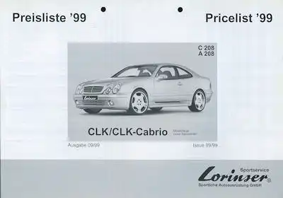 Mercedes-Benz Lorinser CLK Preisliste 1999