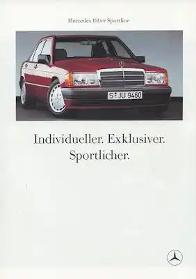 Mercedes-Benz 190 Sportline Prospekt 6.1989