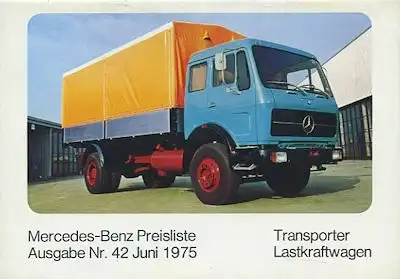 Mercedes-Benz Preisliste 6.1975