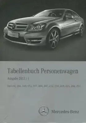 Mercedes-Benz Tabellenbuch 2012/1