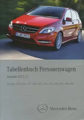 Mercedes-Benz Tabellenbuch 2012/2