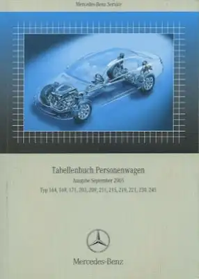 Mercedes-Benz Tabellenbuch 9.2005