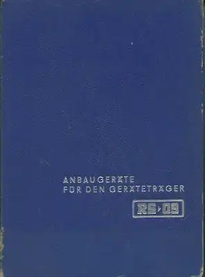 Anbaugeräte für den Geräteträger RS 09 Prospektmappe 1960