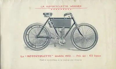 Werner Motoryclette Programm 1902