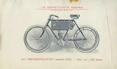 Werner Motoryclette Programm 1902