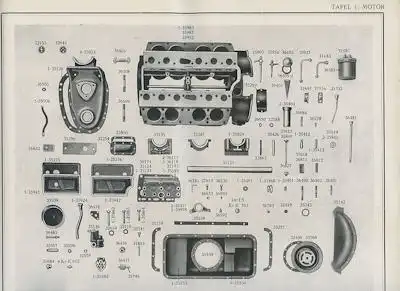 Horch 830 R Ersatzteilliste ca. 1936