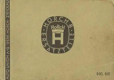 Horch 850 851 Ersatzteilliste 7.1937