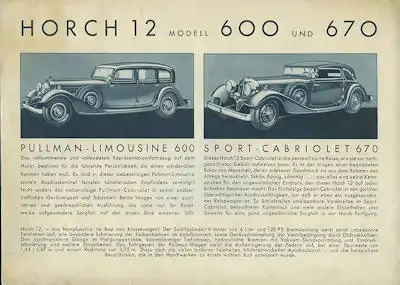 Horch Programm 1933/34