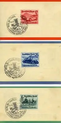 Einzeln Briefmarken zur IAA 1939 mit VW KdF-Wagen