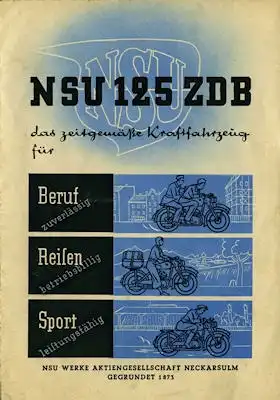 NSU 125 ZDB Prospekt 11.1950