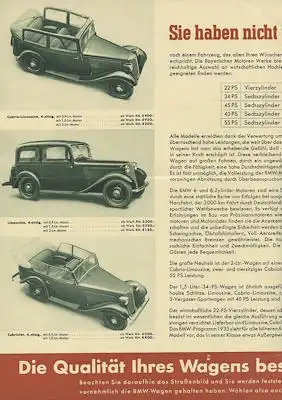 BMW Pkw Programm 1935
