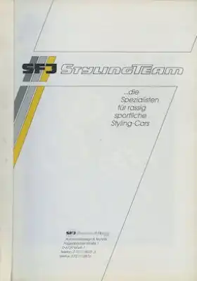 SFJ Stylingteam für Opel Katalog 3.1989