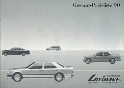 Mercedes-Benz Lorinser Preisliste 1990