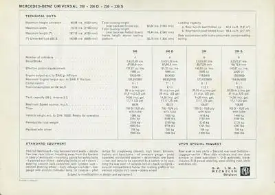 Mercedes-Benz Universal Prospekt ca. 1966