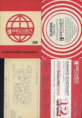 Autoradio Becker Europa LMKU/MU Bedienungsanleitung 1976