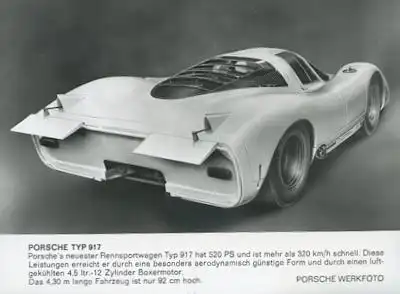 Porsche 917 Pressemitteilung 3.1969