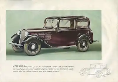 BMW 309 und 315 Prospekt 11.1934